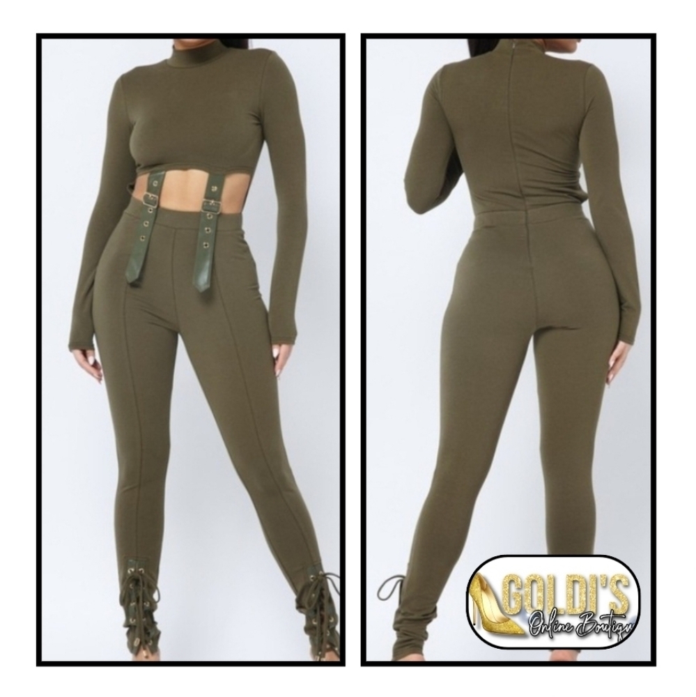 💗Double Belted Stretchy Jumpsuit!
